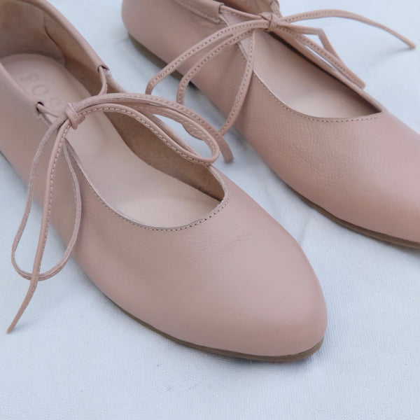 Gianna in Peach Nude Genuine Leather (On-hand) – Posh Pocket Shoes