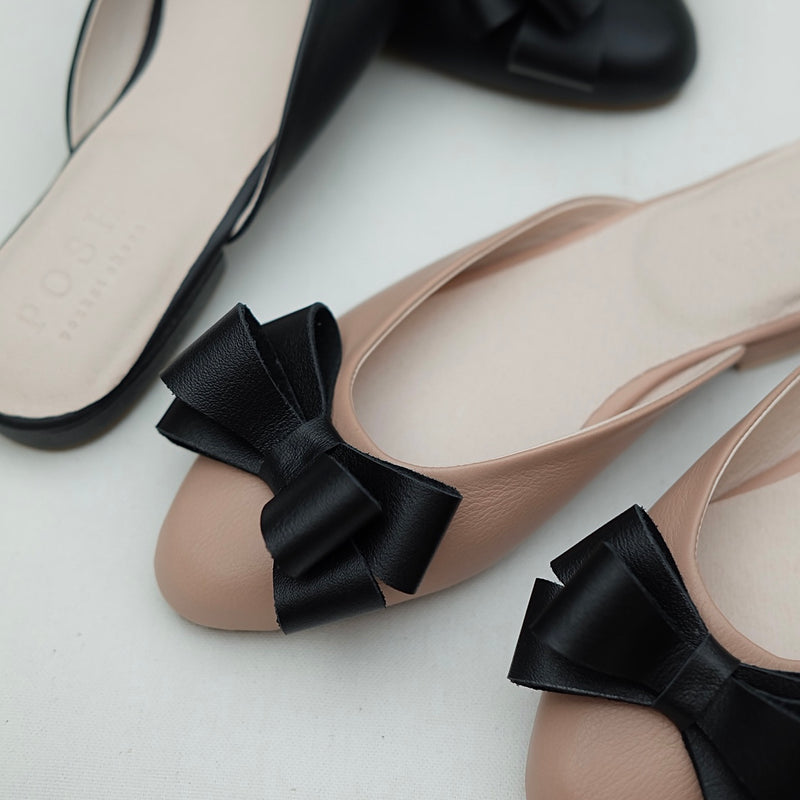 Mia with Bow in Peach Nude & Black (Pre-Order)