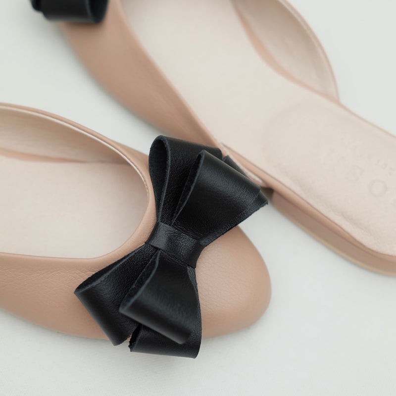 Mia with Bow in Peach Nude & Black (Pre-Order)
