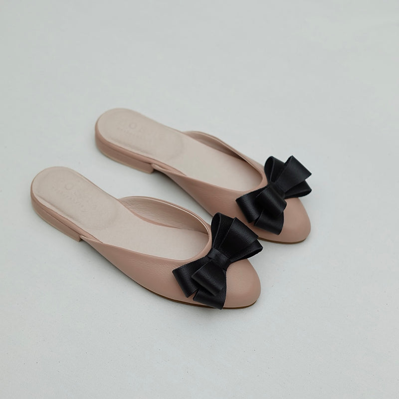 Mia with Bow in Peach Nude & Black (Pre-Order)