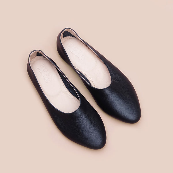 Roma Black in Genuine Leather (Pre-order) – Posh Pocket Shoes